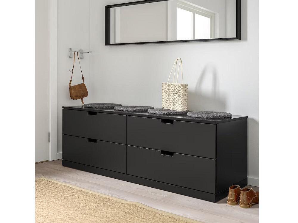 Комод Нордли 22 black ИКЕА (IKEA) изображение товара