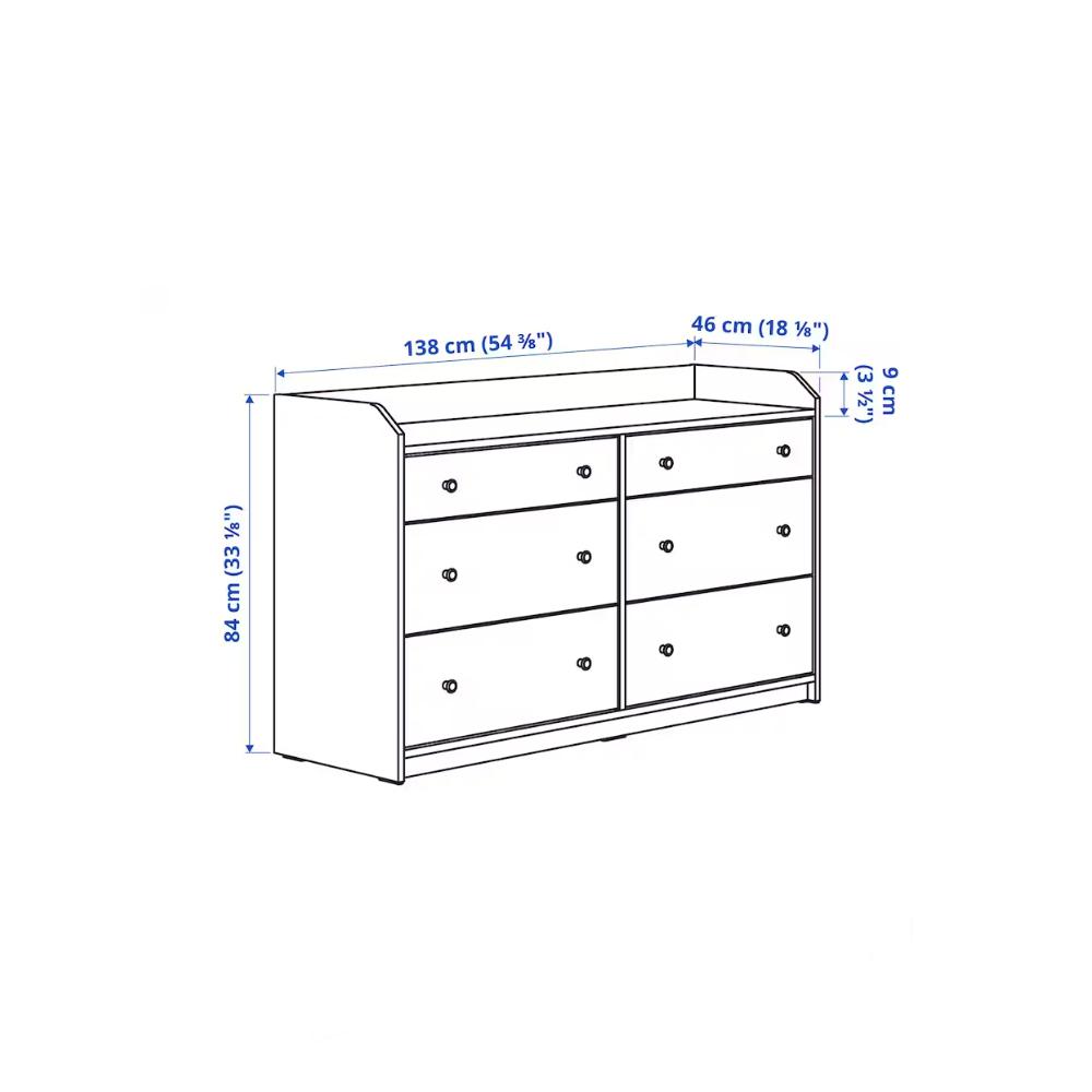 Комод Хауга 14 grey ИКЕА (IKEA) изображение товара