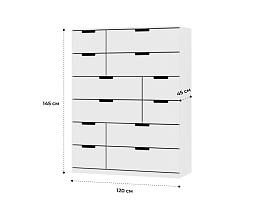 Изображение товара Комод Нордли 32 white ИКЕА (IKEA) на сайте adeta.ru