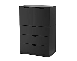 Изображение товара Комод Нордли 40 black ИКЕА (IKEA) на сайте adeta.ru